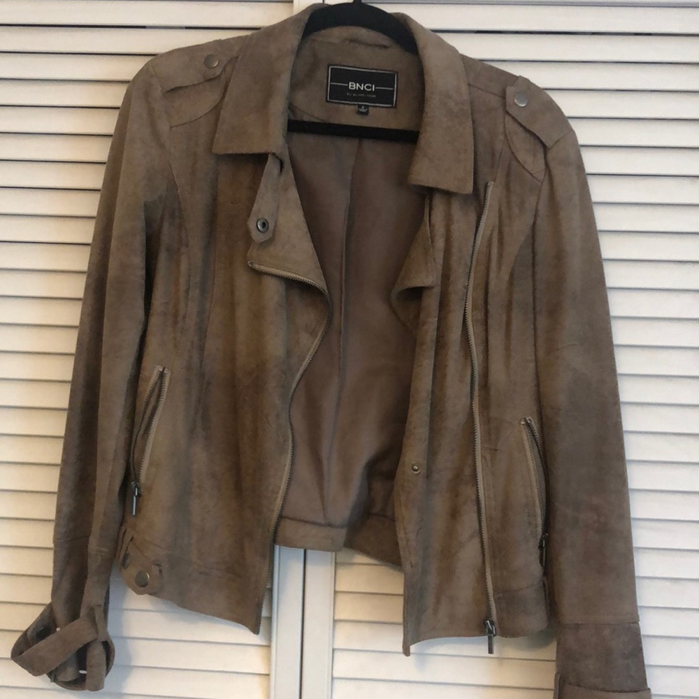 Brown leather jacket